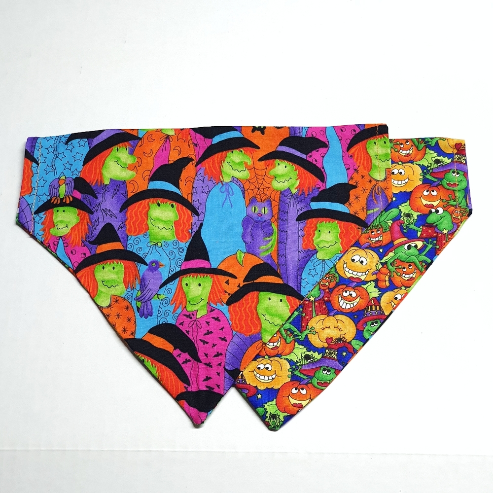 🐶 5 for $15 * Halloween Witches & Pumkins Dog Bandana